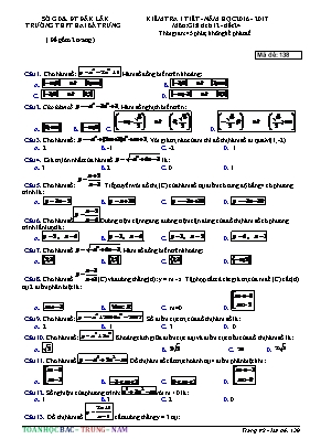 Kiểm tra 1 tiết môn Giải tích 12 - Tiết 24